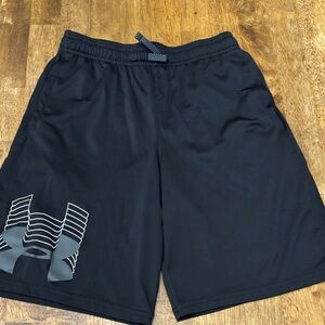 Under Armour youth Black Athletic Logo Shorts